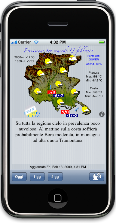 Il Meteo del FVG su iPhone e iPod Touch!